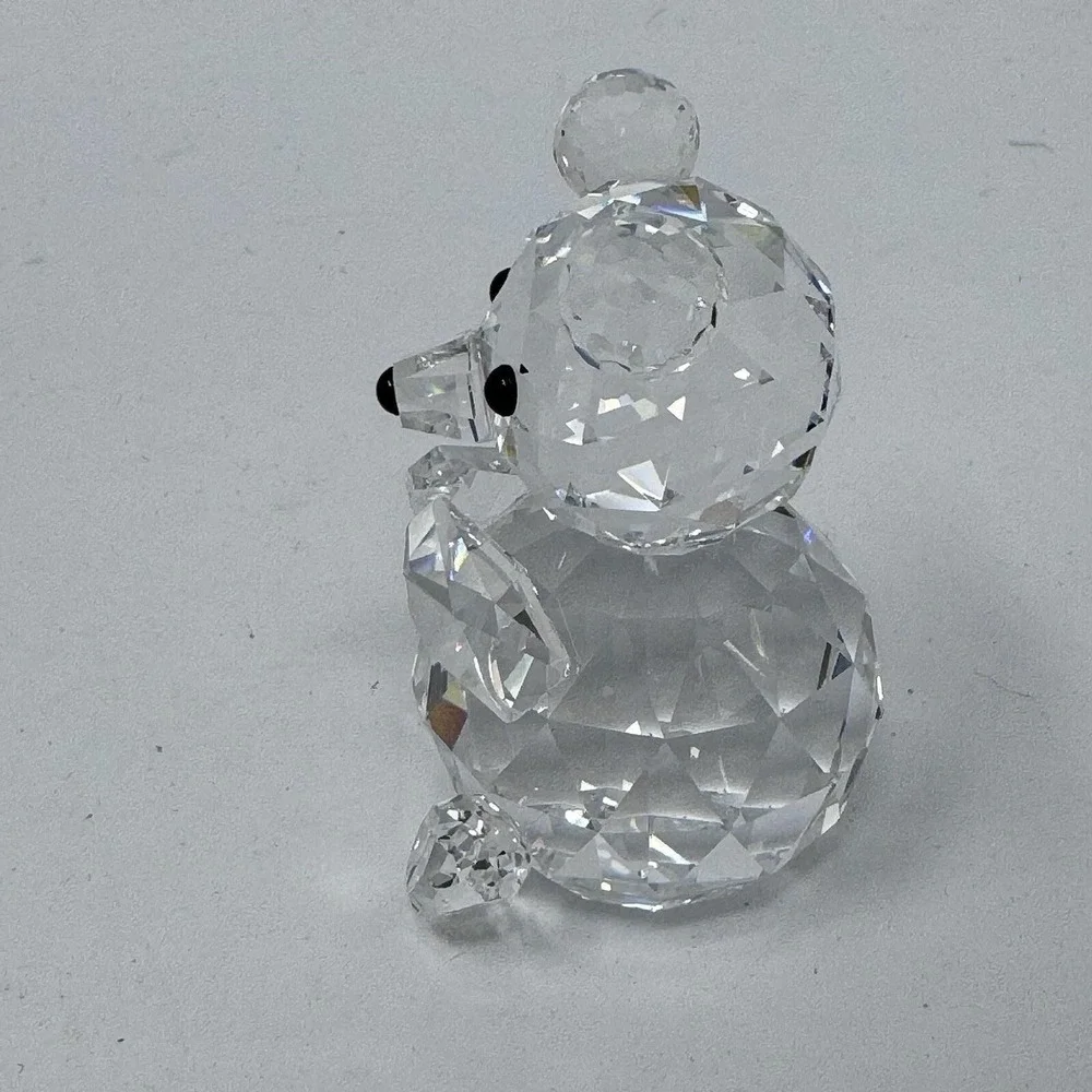Swarovski Crystal Bear Figurine Clear Silver Crystal Retired With Box - Picture 5 of 12